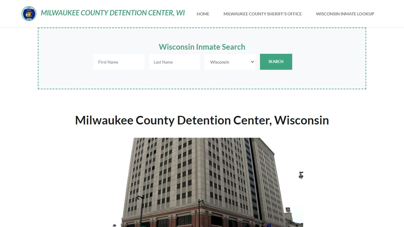 Milwaukee County Detention Center, WI Inmate Roster, Offender Search